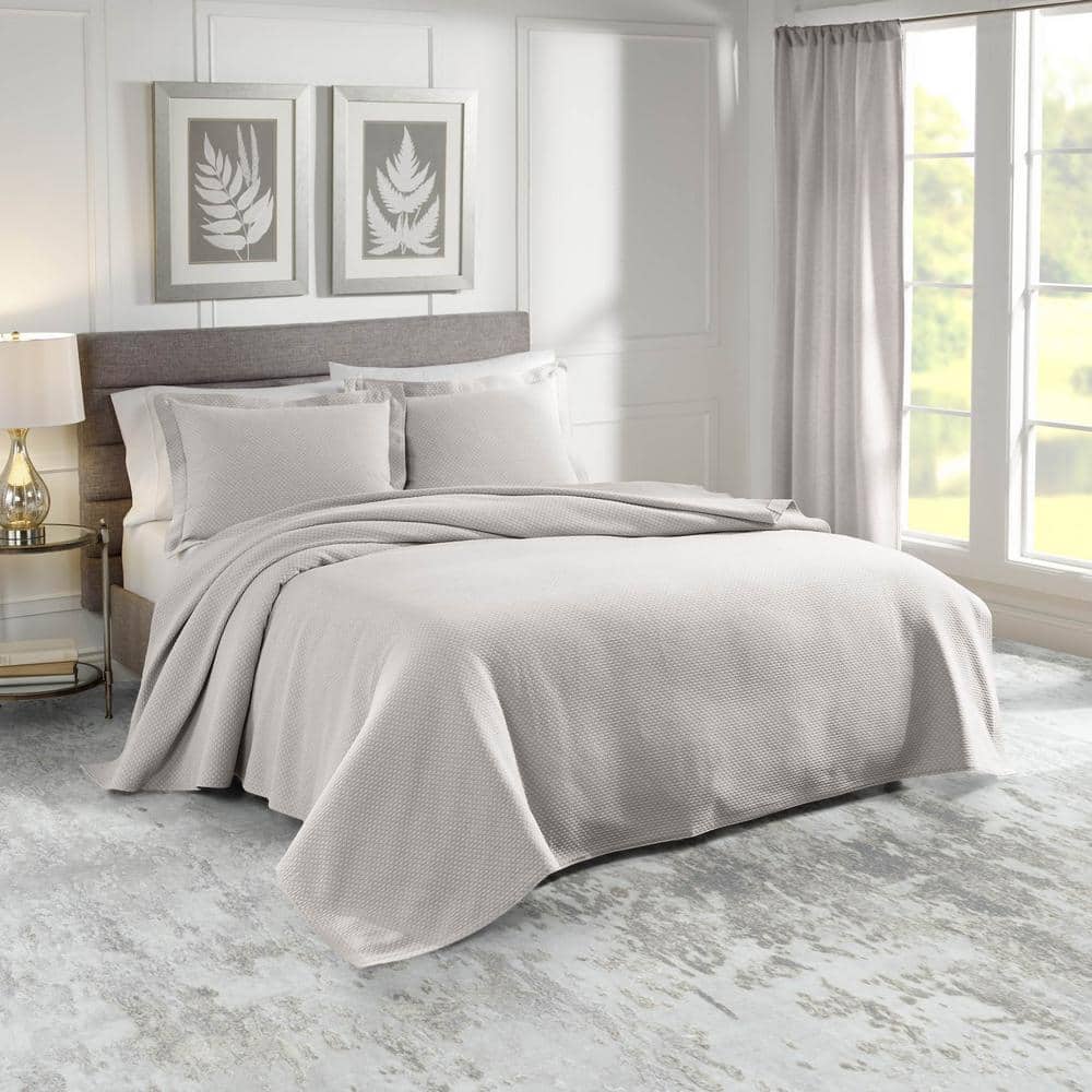 Sunset Cotton Queen Gray Coverlet Set