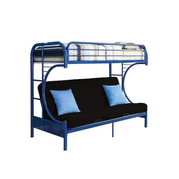 Acme Furniture Eclipse Twin Over Blue, Queen With Twin Bunk Bed