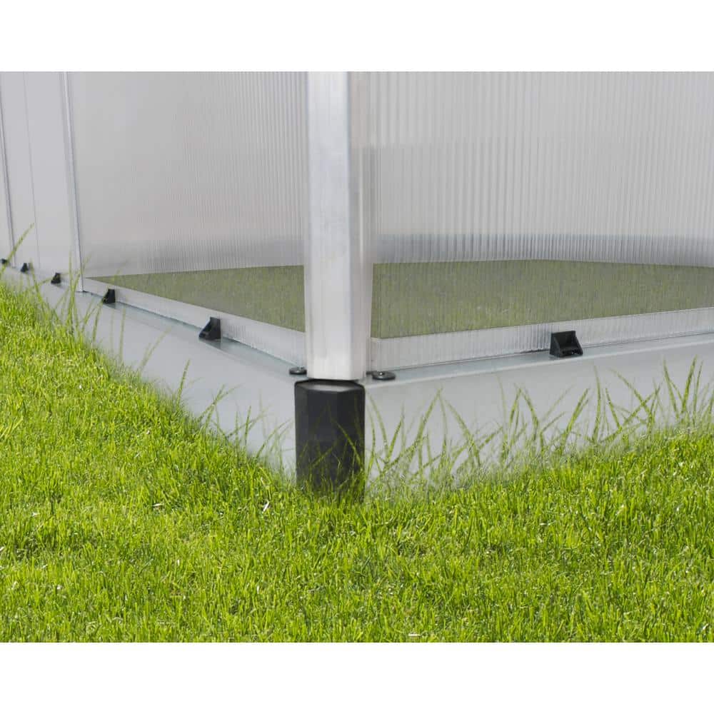Silver Polycarbonate Aluminum Frame Walk-In Greenhouse 6' x 8'