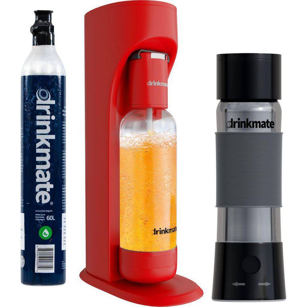 Royal Red Sparkling Water and Soda Maker Machine Bundle with 1-60L CO2 Cylinder and 10x 8g CO2 Chargers price history on PriceWatchPro