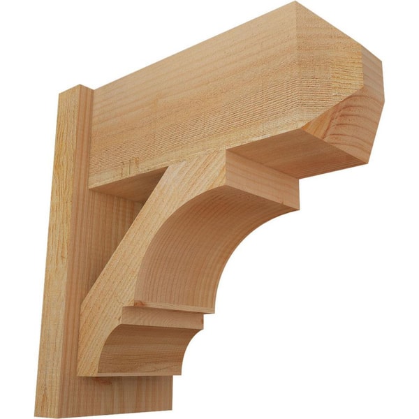 Ekena Millwork 8 in. x 18 in. x 18 in. Balboa Craftsman Rough Sawn Douglas Fir Outlooker