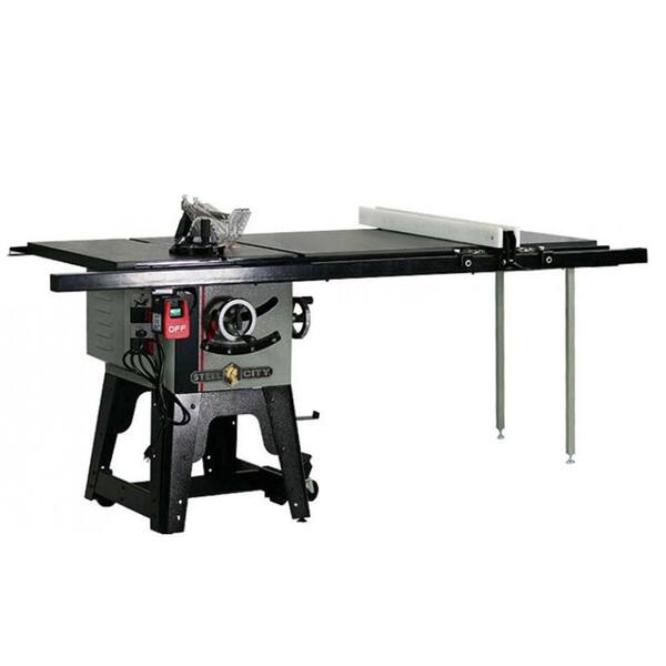 Steel City 10 in. 1.5 HP Granite Contractor Table Saw with Artisan Fence and 52 in. Rail