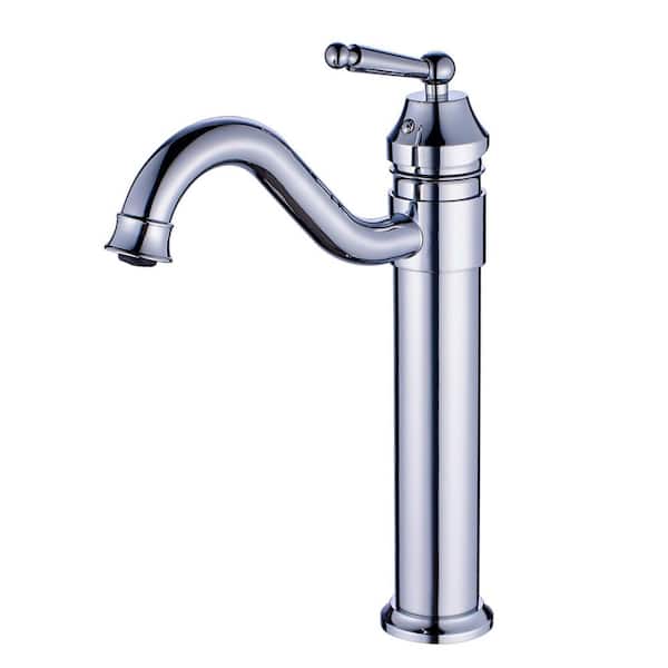 Aosspy Single Hole Single-Handle Bathroom Faucet in Chrome