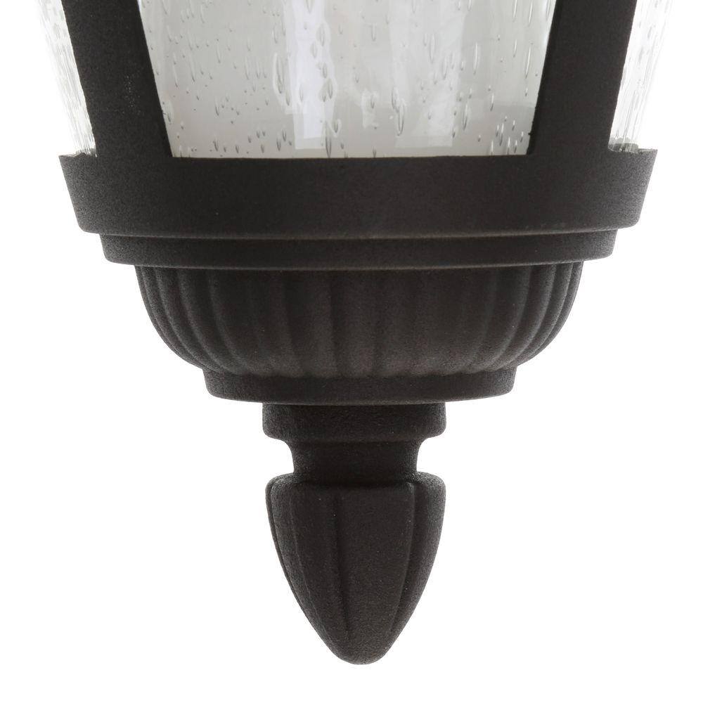 Westport Black 13" Outdoor Wall Lantern with Seeded Glass