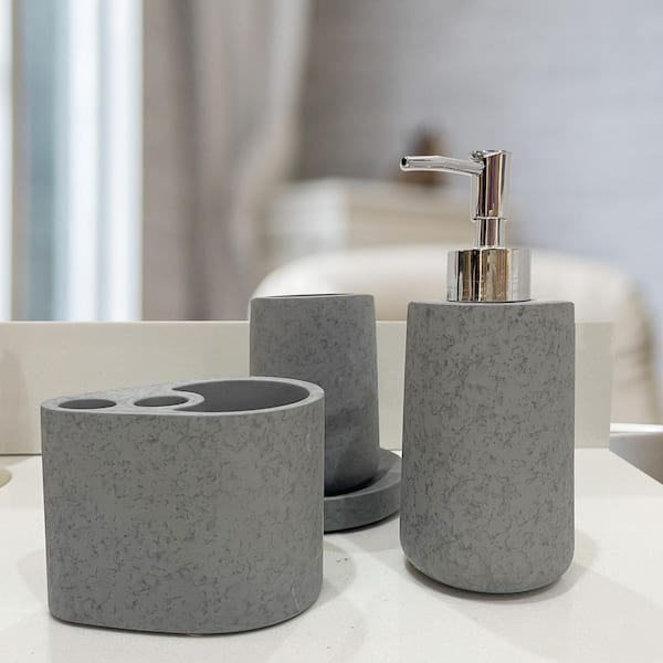 https://images.thdstatic.com/productImages/39998749-15f9-436b-a461-66f1ed327080/svn/gray-with-natural-texture-bathroom-accessory-sets-qnm-a10-4-44_600.jpg