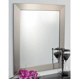 Large Rectangle Silver Modern Mirror (55 in. H x 32 in. W)