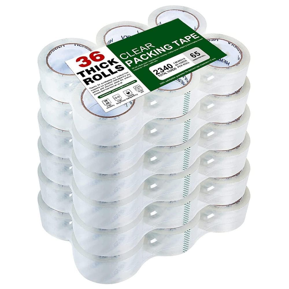 Thick Heavy Duty Clear Packing Tape 36 Rolls 1.88 in. Wide 65 yds. Per Roll Total 2340 yds. Strong Adhesive price history on PriceWatchPro
