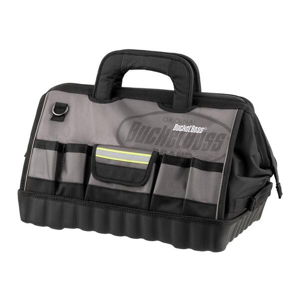 BUCKET BOSS 18 in. High Visibility Professional Tool Bag 65118-HV