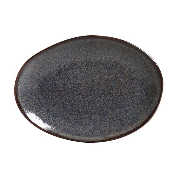 Titanium Oval Dessert Plate Organic (Set of 6)