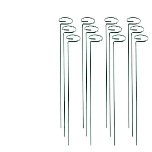 12-Pack 36 in. Metal Plant Support Stakes, Single Stemmed Flower Support Hoops for Orchid Rose Peony