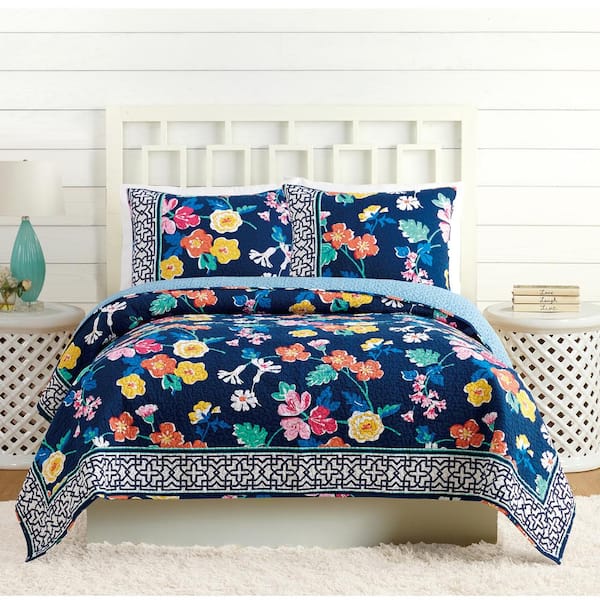 Vera Bradley Maybe Navy Full/Queen Cotton Quilt