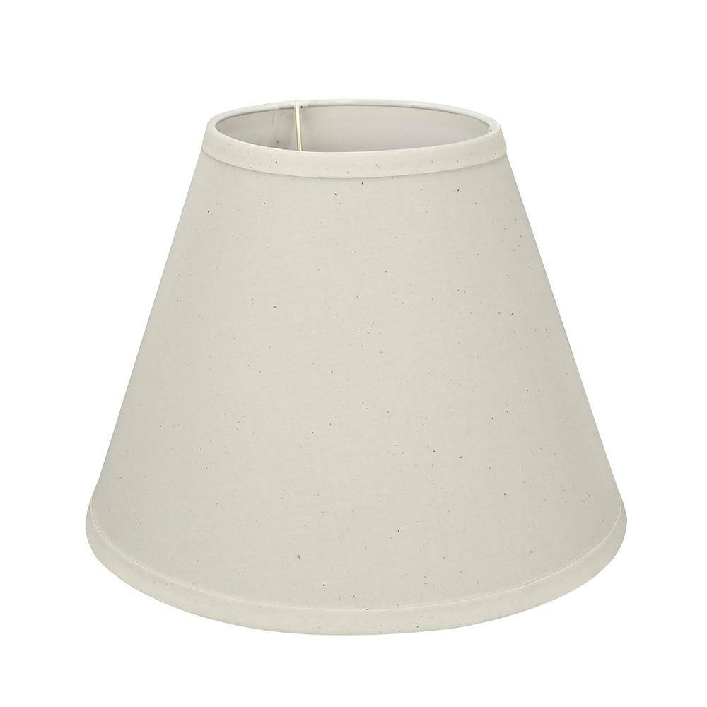 Off-White Cotton Empire Lamp Shade, 12" Wide