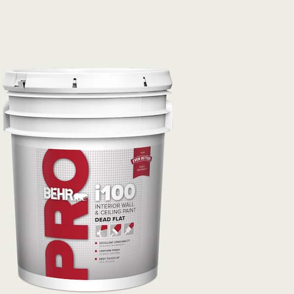 BEHR PRO 5 gal. Designer Collection #DC-013 Harmonious White Dead Flat Interior Paint