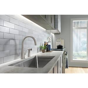 Graze Single Handle Standard Kitchen Faucet with Swing Spout and Sidespray in Vibrant Stainless