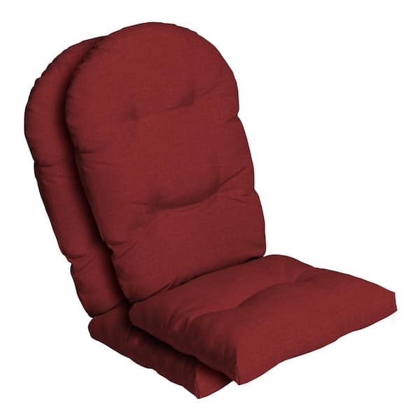 ARDEN 20 in. x 18 in. Outdoor Plush Modern Tufted Adirondack Chair Cushion, Ruby Red Leala (Set of 2)