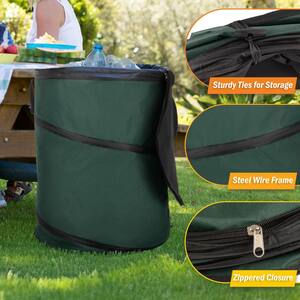 Poubelle Pliante Pop-up 37L Pour Camping, Jardin, Fêtes - Tissu Oxford, Portable, Facile à Ranger