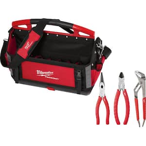 20 in. PACKOUT Tote with 3-Piece Pliers Kit