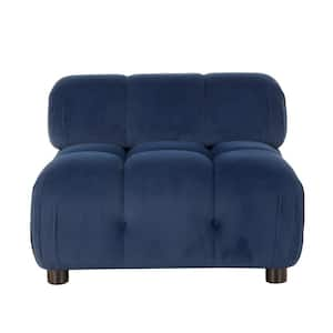 Lismore Dark Blue Velvet Tufted Lounge Chair