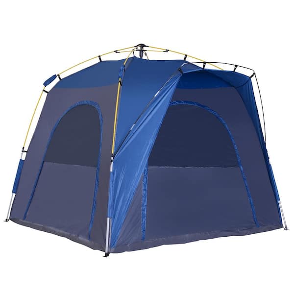 2 Person Automatic Pop Up Camping Tent Dual Layer Fabric Outdoor Sleeping Gears 