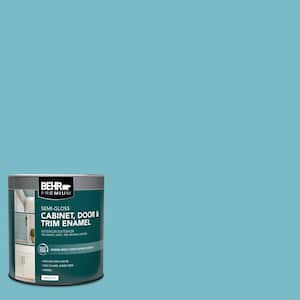 1 qt. #M470-4 Azure Lake Semi-Gloss Enamel Interior/Exterior Cabinet, Door & Trim Paint