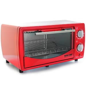 9-Liter Red Toaster Oven Broiler