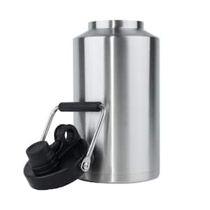 4 qt. Stainless Steel Double Vacuum Beverage Jug Cooler with Handle for Hot and Cold Drinks
