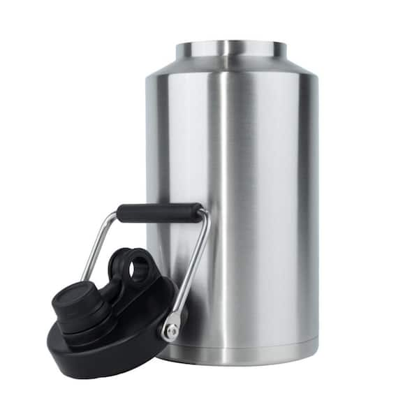 Angel Sar 4 qt. Stainless Steel Double Vacuum Beverage Jug Cooler with ...