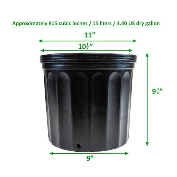 HIDBEA 3 Gal. Black Fabric Planting Containers and Pots Planter  KP-SZD-3GAL-6P - The Home Depot