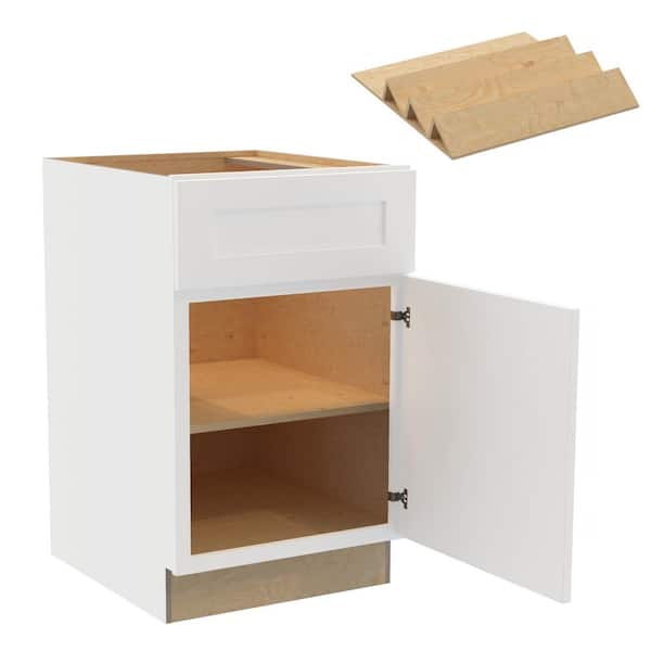 Home Decorators Collection Newport 21 in. W x 24 in. D x 34.5 in. H Assembled Plywood Base Kitchen Cabinet in Pacific White with Spice Soft Cls RH
