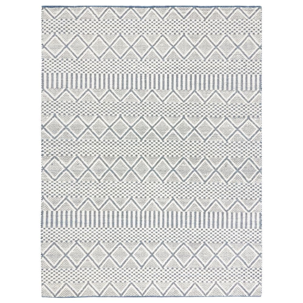 Natura 9 ft. x 12 ft. Ivory/Blue Chevron Striped Area Rug price history on PriceWatchPro