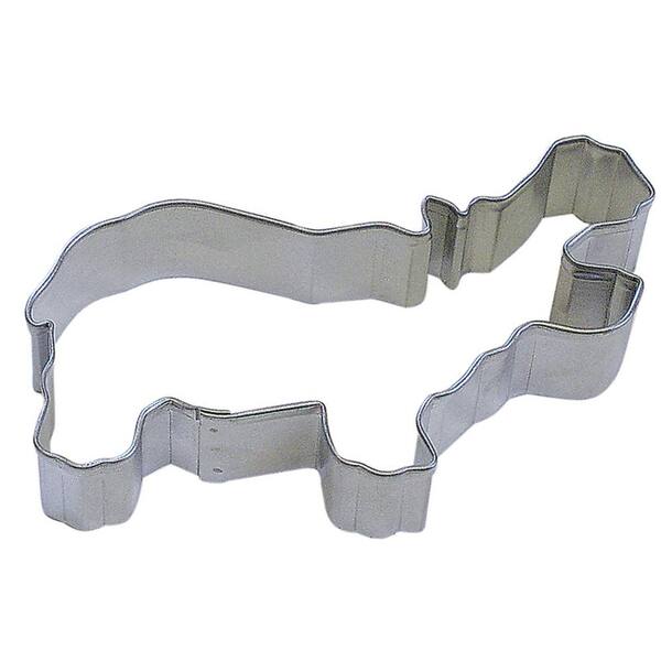 CybrTrayd 12-Piece 4 in. Hippo Tinplated Steel Cookie Cutter & Cookie Recipe