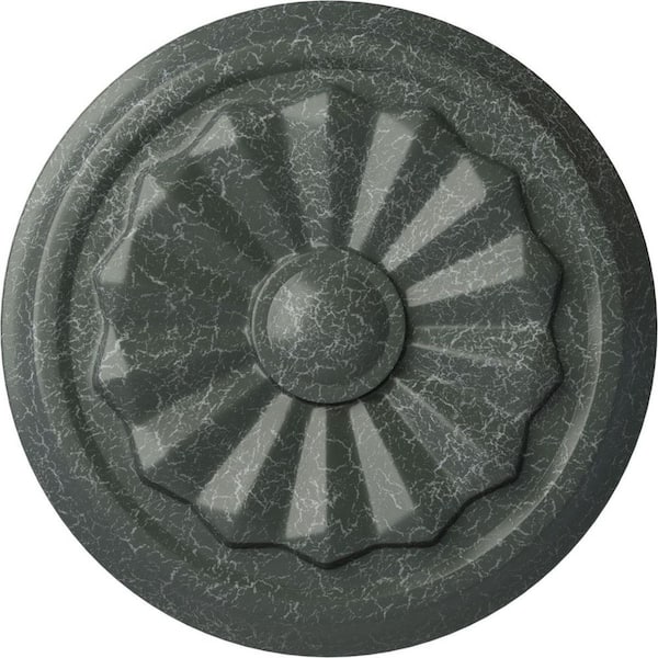 Ekena Millwork 1-1/8" x 7-7/8" x 7-7/8" Polyurethane Olivia Ceiling Medallion, Athenian Green Crackle