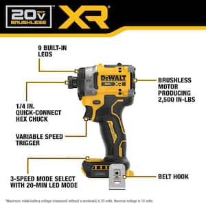 20V MAX XR Cordless Impact Driver (Tool Only)