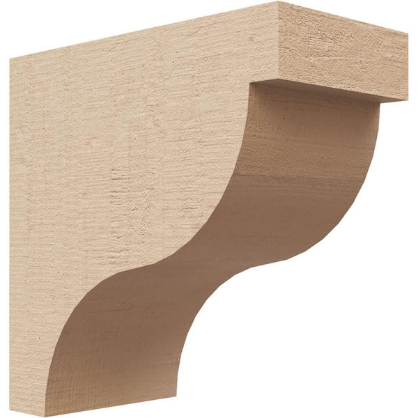 Ekena Millwork 3 in. x 6 in. x 6 in. Series 1 Classic Garner Rough Cedar Woodgrain Timberthane Polyurethane Corbel, Primed Tan