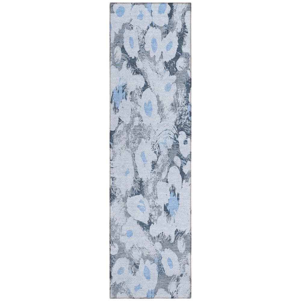 Denim Blue 2 ft. x 8 ft. Woven Floral Runner Indoor/Outdoor Area Rug price history on PriceWatchPro