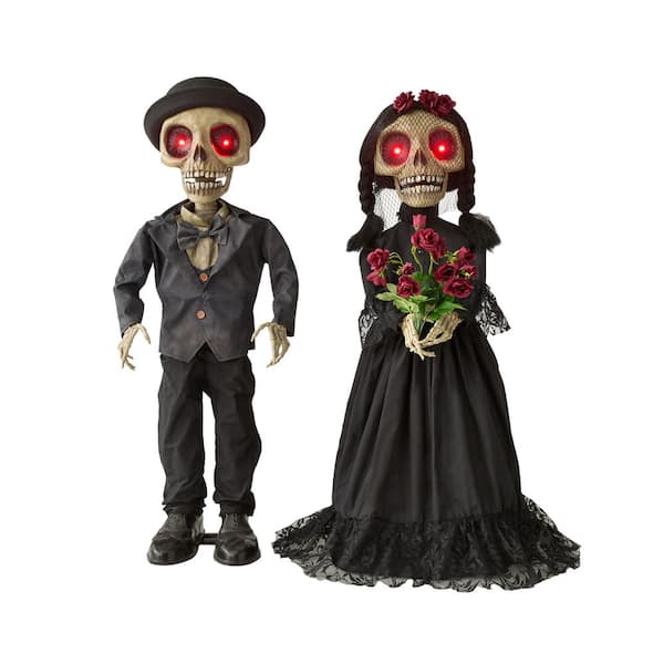 2-Piece Grave & Bones Animated LED 'Til Death Duo