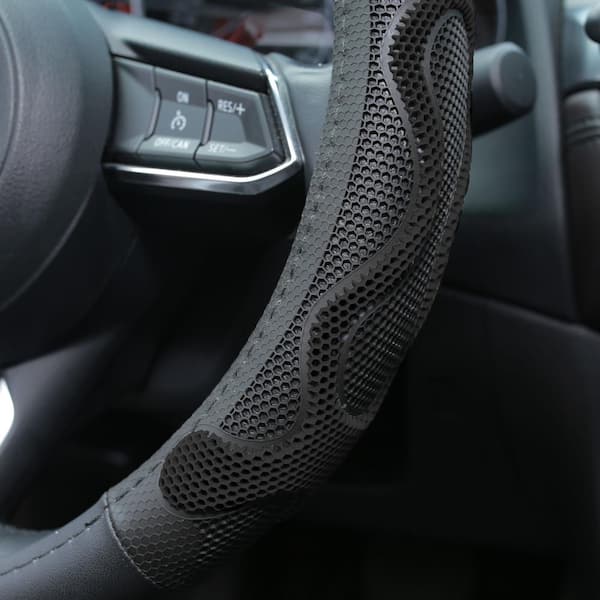 Blue Car Accessories Steering Wheel Cover Breathable Leather Anti-slip  Universal