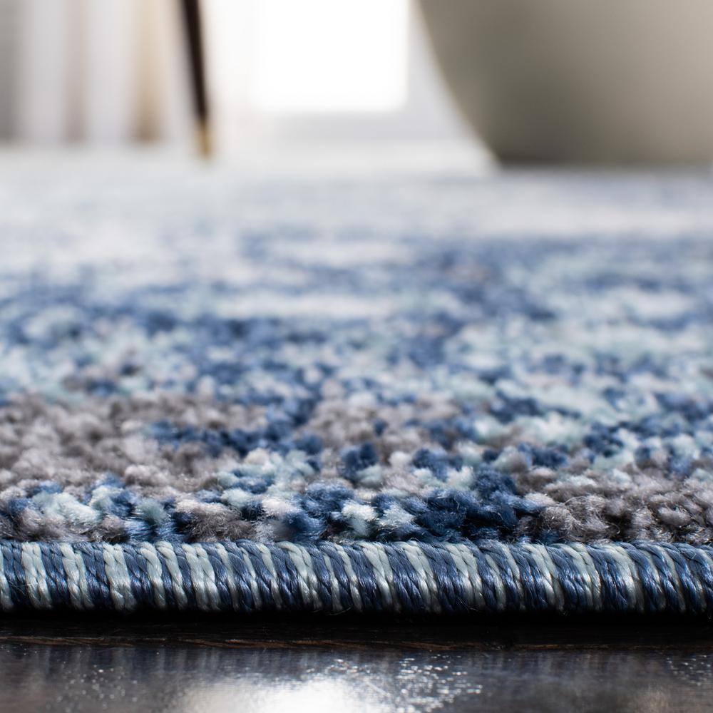 Gray Abstract Hand-knotted 6' x 9' Synthetic Rug