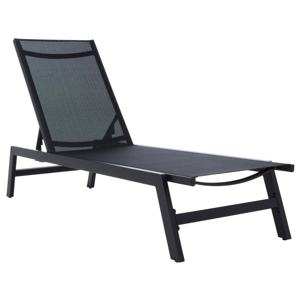 Fionne Modern Chic Black Outdoor Sunlounger
