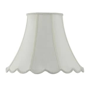 18” Scallop Shaped Lamp Shade Silk with Beads & Fringes by Imperial Gift Co … 