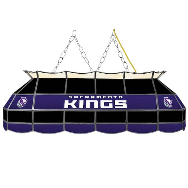 Trademark NBA Sacramento Kings NBA 3-Light Stained Glass Hanging Tiffany Lamp