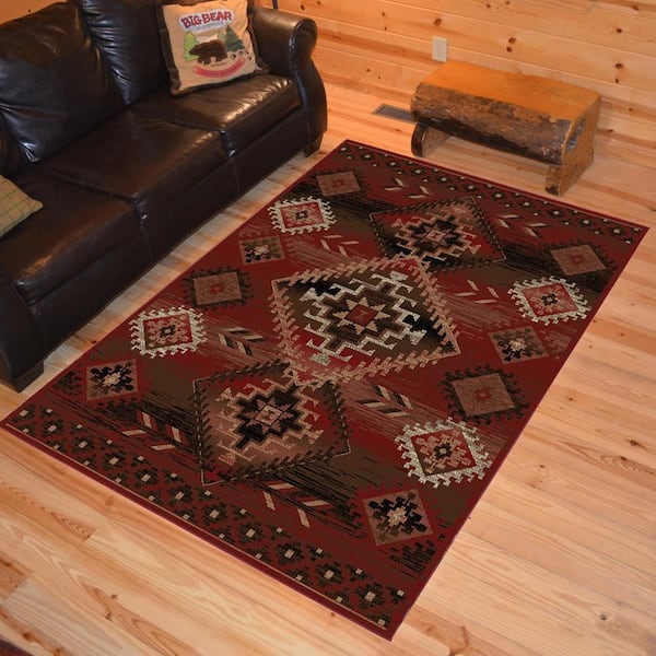 American Destination Multi-Colored 5 ft. x 8 ft. Polypropylene Area Rug