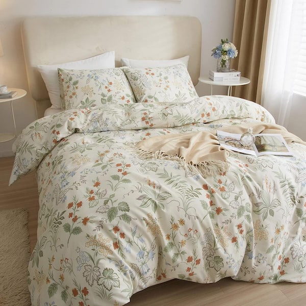 Cotton Duvet Cover discount Queen (Set of 3 Pieces)