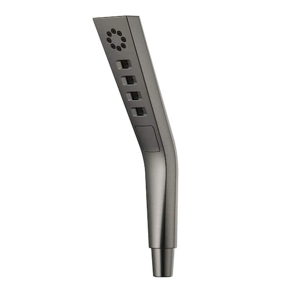Delta 3-Spray Patterns 1.75 GPM 1.81 in. Wall Mount Handheld Shower Head with H2Okinetic in Lumicoat Black Stainless