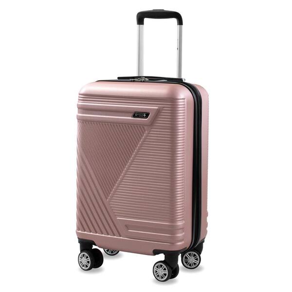 carry on suitcase rose gold