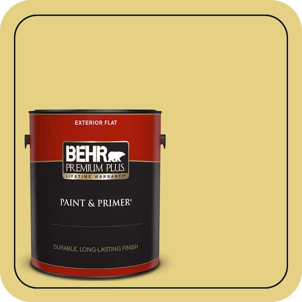 BEHR PREMIUM PLUS 1 gal. #P330-4 Starfruit Flat Exterior Paint & Primer