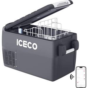 ICECO VL45 Pros Portable Refrigerator, Multi-Directional Lid, Dual USB & DC 12/24v, AC 110-240V, 45L Steel Compact Refrigerator Powered by SECOP, 0°F