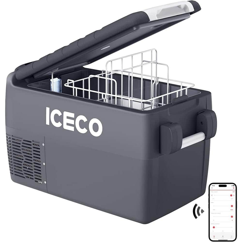 1.24 cu. ft. Built-In Outdoor Refrigerator in Grey with secop Compressor, 0-50 degrees F, DC 12/24V, AC 110/240V