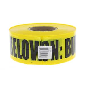 3 in. x 1,000 ft. Buried Electrical Line Caution Tape, Yellow (1 Roll)