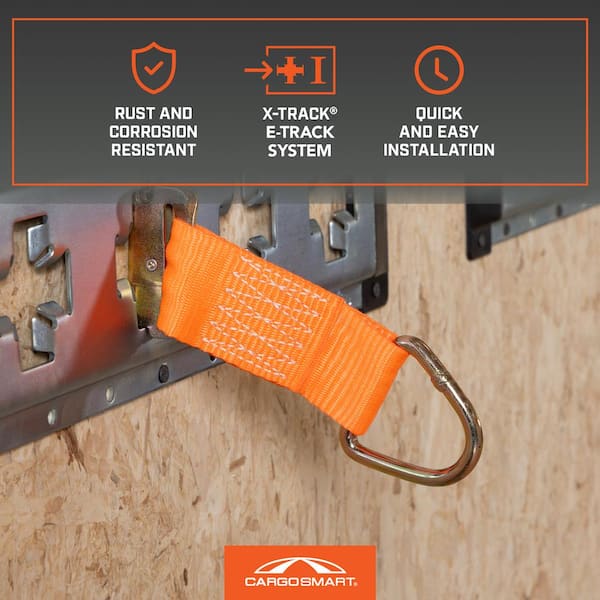 8-Pack E-Track Tie-Off Rings – 6000 Lb Capacity (2000 Lb Working Load) – USA Made